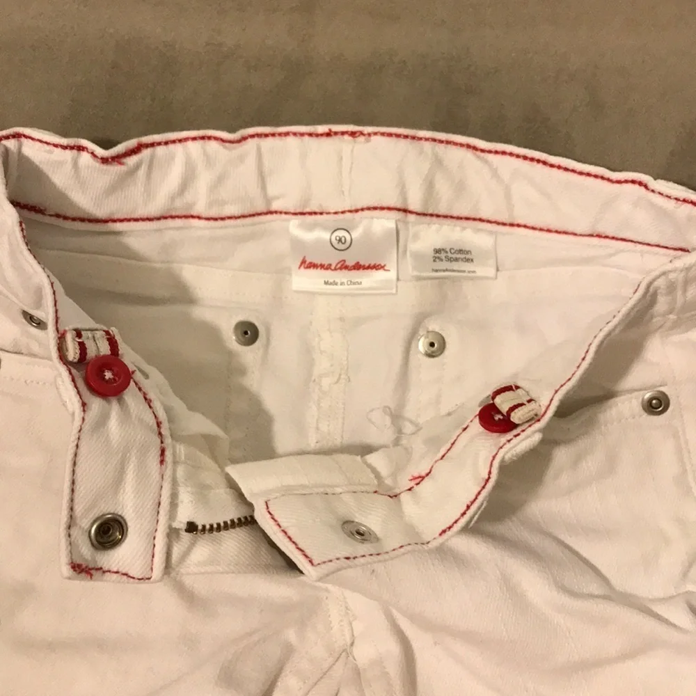 Hanna Andersson girls denim white shorts